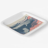 Assiettes En Carton Moderne Abstrait Arrière - plan urbain Vibrant (Angulaire)