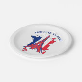 Assiettes En Carton Moderne AJOUTÉ AU Monogramme DE PARIS (Angle)