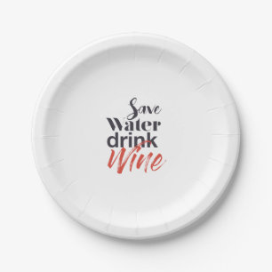 Assiettes En Carton Moderne, amusant, créatif, drôle Sauvegarder l'eau
