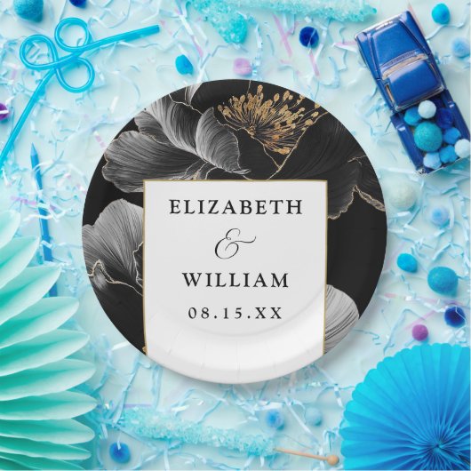 Assiettes En Carton Moderne Botanique Floral Élégant Chic Mariage (Fête)