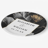 Assiettes En Carton Moderne Botanique Floral Élégant Chic Mariage (Angle)