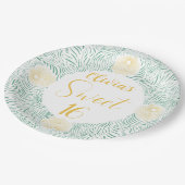 Assiettes En Carton Moderne Chic Boho Floral Sweet 16 Anniversaire (Angle)