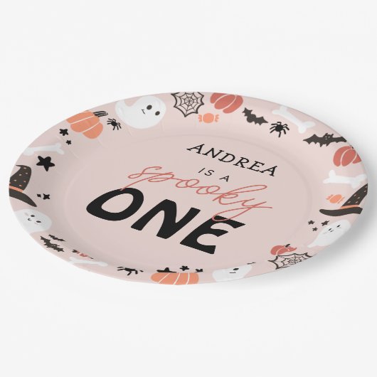 Assiettes En Carton Moderne Cute Éffrayant Un Halloween Premier Annive (Angle)