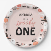 Assiettes En Carton Moderne Cute Éffrayant Un Halloween Premier Annive (Devant)