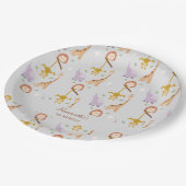 Assiettes En Carton Moderne Cute Wild One Safari Animaux Anniversaire (Angle)