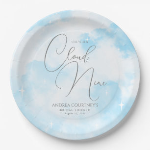 Assiettes En Carton Moderne Dreamy Pastel Blue Cloud Neuf Fêtes des ma