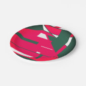 Assiettes En Carton Moderne du milieu du siècle en rouge avec blanc ve (Angle)