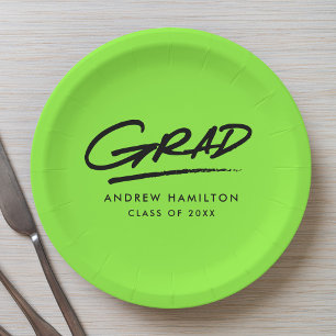 Assiettes En Carton Moderne en purée de chaux Grad Green Graduation