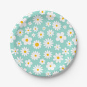 Assiettes En Carton Moderne Flat Graphic Daisy Robin's Egg Blue (Devant)