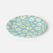 Assiettes En Carton Moderne Flat Graphic Daisy Robin's Egg Blue (Angle)