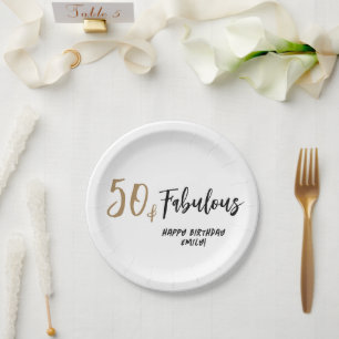 Assiettes En Carton Moderne minimaliste 50 et fabuleux 50e anniversair