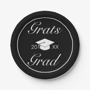 Assiettes En Carton Moderne minimaliste Grats blancs noirs Graduation