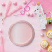 Assiettes En Carton Moderne modèle élégant tendance or rose (Fête)