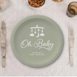 Assiettes En Carton Moderne Oh Baby shower Personnalisé<br><div class="desc">Cette plaque de papier douche minimaliste moderne "Oh Baby" combine un design simple mais étonnant et une typographie délicate. Que vous planifiez un rassemblement confortable ou un grand panier,  ces plaques en papier feront certainement une déclaration. Pour plus d'éléments de coordination,  visitez notre collection de Baby showers minimaux modernes</div>