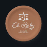 Assiettes En Carton Moderne Oh Baby shower Personnalisé<br><div class="desc">Cette plaque de papier douche minimaliste moderne "Oh Baby" combine un design simple mais étonnant et une typographie délicate. L'ambiance est élégante et sobre. Que vous planifiez un rassemblement confortable ou un grand panier, ces plaques en papier feront certainement une déclaration. Pour plus d'éléments de coordination, visitez notre collection de...</div>