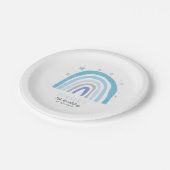 Assiettes En Carton Moderne Pastel Rainbow Boys fête d'anniversaire (Angle)