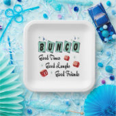 Assiettes En Carton Moderne Rétro Bons amis Dice Bunco (Fête)