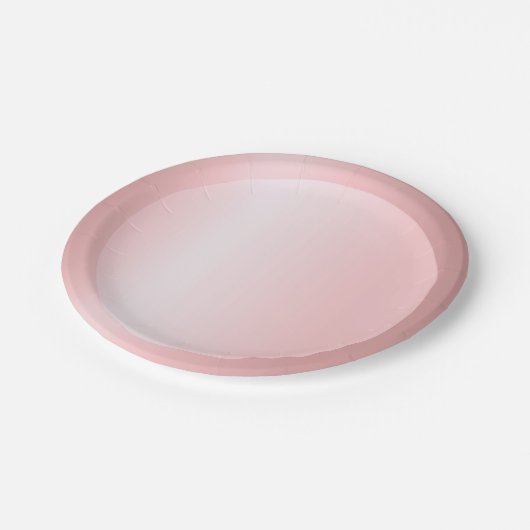 Assiettes En Carton Moderne Rose Rose Or tendance Modèle élégant (Angle)