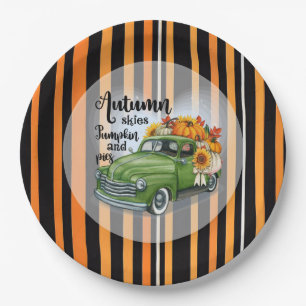 Assiettes En Carton Moderne Thanksgiving Belle collection d'automne