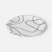 Assiettes En Carton Moderne, urbain, motif abstrait. Lignes courbes et (Angle)