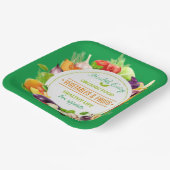 Assiettes En Carton Moderne Vert Biologique saine alimentation (Angulaire)