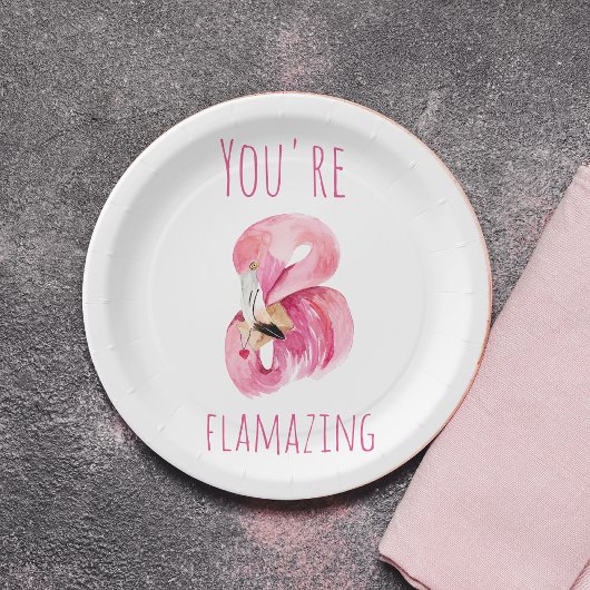 Assiettes En Carton Moderne Vous Flamazirez Beauté Flamant rose rose