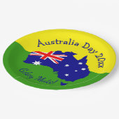 Assiettes En Carton Modifier l'année de texte Australie Fête 9" (Angle)