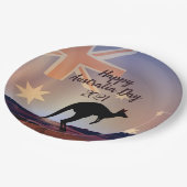 Assiettes En Carton Modifier le drapeau texte Kangaroo Australia Day 9 (Angle)
