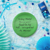 Assiettes En Carton Modifier le texte - Conversation Aussie Slang 7" (Fête)