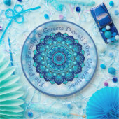 Assiettes En Carton Modifier le texte correspondant Diwali Blue 9" Pla (Fête)