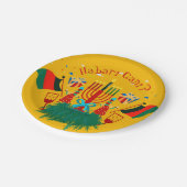 Assiettes En Carton Modifier le texte correspondant Kwanzaa Party 7" (Angle)