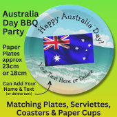 Assiettes En Carton Modifier le texte Joyeux drapeau de la fête nation