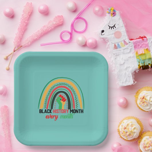 Assiettes En Carton Mois de l'histoire des Noirs Tous les mois Patriot (Fête)