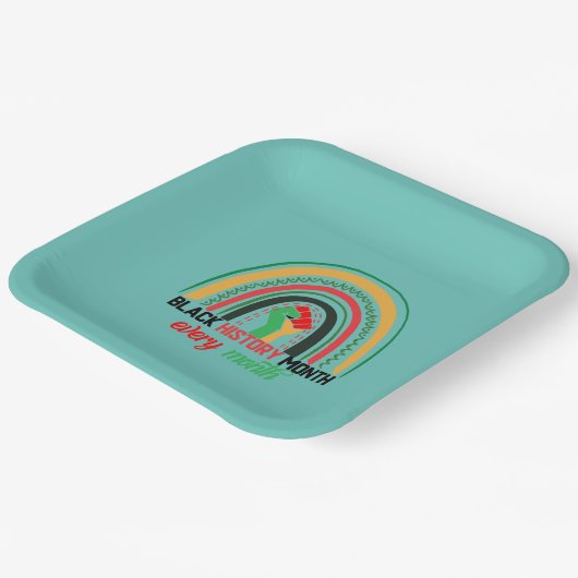 Assiettes En Carton Mois de l'histoire des Noirs Tous les mois Patriot (Angulaire)