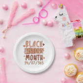 Assiettes En Carton Mois de l'histoire noire Afro Melanin Femmes noire (Fête)