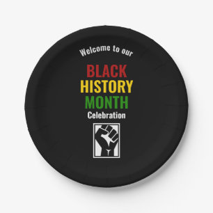 Assiettes En Carton MOIS DE L'HISTOIRE NOIRE Bienvenue Célébration