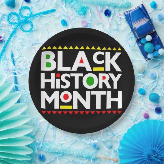 Assiettes En Carton Mois de l'histoire noire Melanin Bruh Sista King Q (Fête)