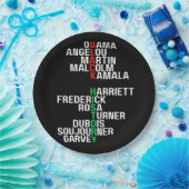 Assiettes En Carton Mois de l'histoire noire Melanin King Reine Sista (Fête)