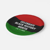 Assiettes En Carton MOIS D'HISTOIRE NOIRE Célébrer | Rouge noir vert (Angle)