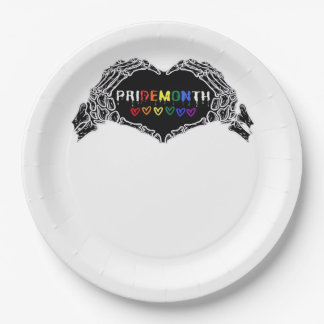 Assiettes En Carton Mois Skeleton Heart Hands LGBTQIA