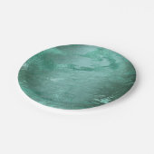 Assiettes En Carton Molten Jade | Marbre de luxe Emerald Green (Angle)