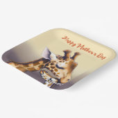 Assiettes En Carton Moment de contact entre Mère Giraffe & Calf (Angulaire)