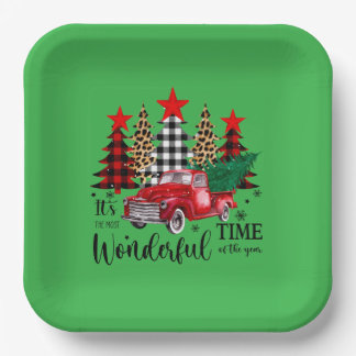 Assiettes En Carton "Moment le plus merveilleux" de fêtes 