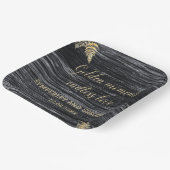 Assiettes En Carton Moments d'or rustique moderne Mariage d'amour sans (Angulaire)