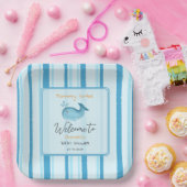 Assiettes En Carton Mommy To Be Cute Whale Baby Shower (Fête)