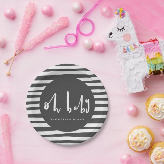 Assiettes En Carton Mon bébé, baby shower (Fête)