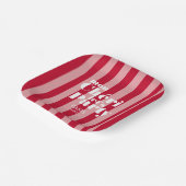Assiettes En Carton Mon Cherie Faisons la fête Cherry Red Bold Stripe (Angulaire)
