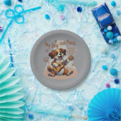 Assiettes En Carton Mon Chien A Fleas Ukulele Tuning Chanson (Fête)