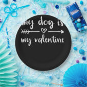 Assiettes En Carton Mon chien est propriétaire de mon chien Valentine  (Fête)