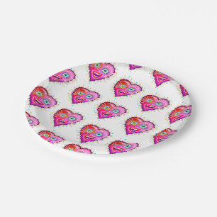 ASSIETTES EN CARTON MON COEUR VA S'ÉCLAIRER